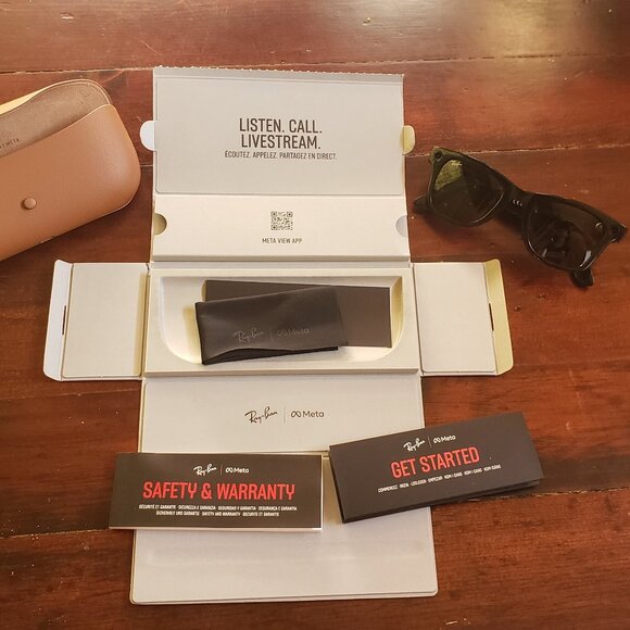 Ray-Ban Meta Wayfarer AI Glasses Sunglasses (Gen 1) Shiny Black/ Green - Picture 1 of 11